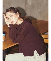 earth music&ecology | スウェットライクハイネックニット ＊(ニット/セーター)