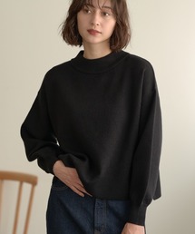 earth music&ecology | スウェットライクハイネックニット ＊(ニット/セーター)