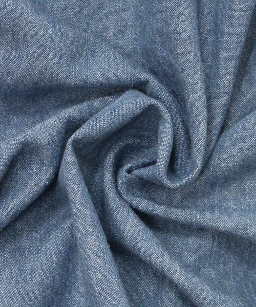 LAVEANGE（ラビアンジェ）の「バックプリントデニムシャツ（シャツ/ブラウス・レディース・ブルー・3L/LL/M/L/4L）」の14枚目の写真