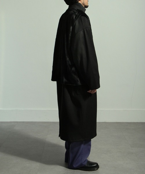 NILWAY（ニルウェイ）の「ノーカラーファーベスト/シャギーベスト（ベスト・レディース・ブラック/ベージュ・MEDIUM/LARGE）」の5枚目の写真