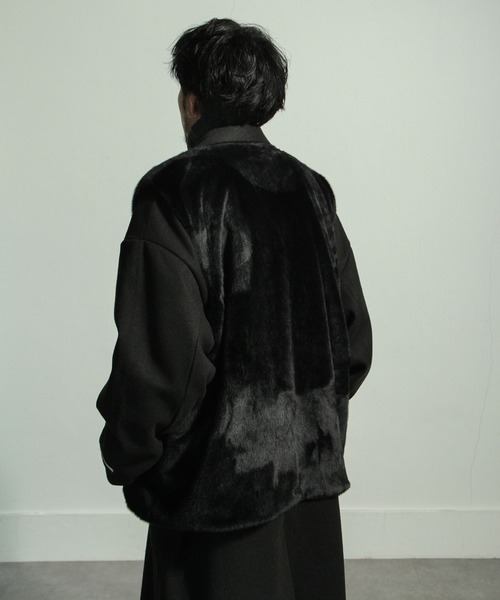 NILWAY（ニルウェイ）の「ノーカラーファーベスト/シャギーベスト（ベスト・レディース・ブラック/ベージュ・MEDIUM/LARGE）」の6枚目の写真