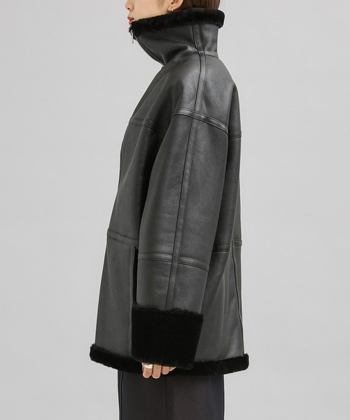 city(シティ)の「【CITY】スペインメリノジップムートン(ムートンコート・レディース・ブラック・1/2)」の17枚目の写真