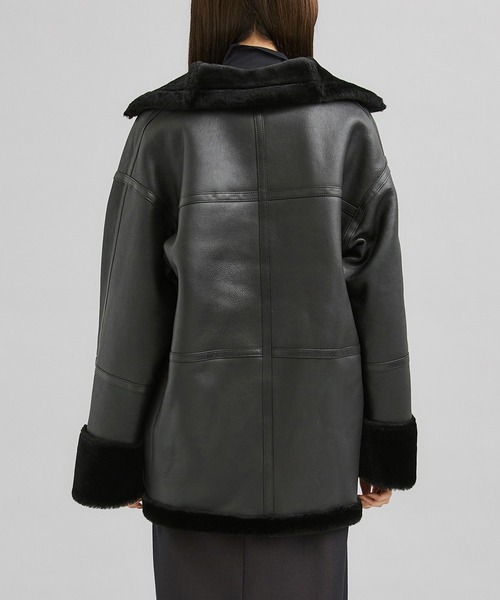 city(シティ)の「【CITY】スペインメリノジップムートン(ムートンコート・レディース・ブラック・1/2)」の14枚目の写真