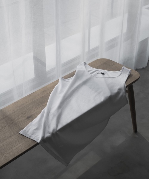 remer（リメール）の「《好きな着丈を選べる》Royal cotton tank top / ロイヤルコットンタンクトップ（タンクトップ・メンズ・ホワイト/ブラック/オリーブ・SMALL/MEDIUM/LARGE/X-LARGE）」の8枚目の写真