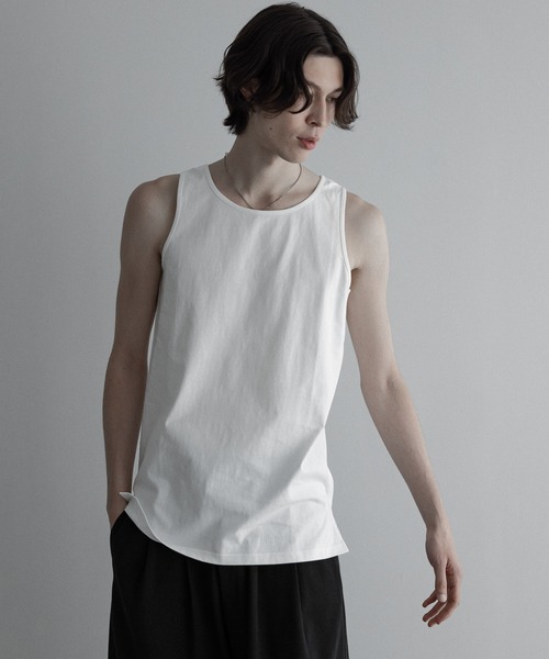 remer（リメール）の「《好きな着丈を選べる》Royal cotton tank top / ロイヤルコットンタンクトップ（タンクトップ・メンズ・ホワイト/ブラック/オリーブ・SMALL/MEDIUM/LARGE/X-LARGE）」の12枚目の写真