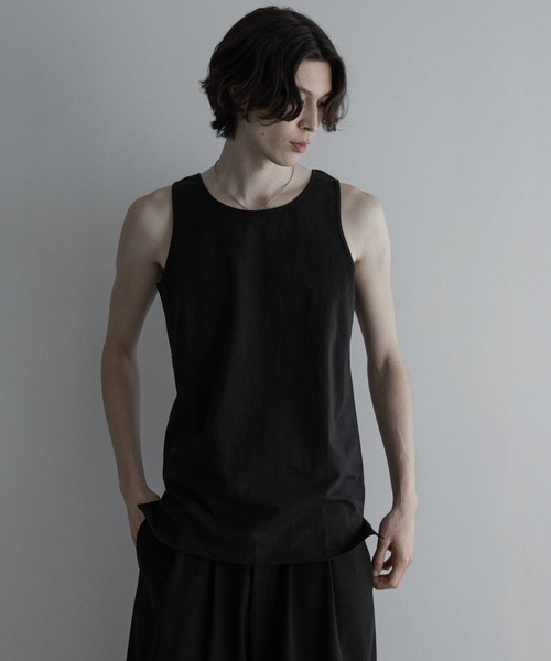 remer（リメール）の「《好きな着丈を選べる》Royal cotton tank top / ロイヤルコットンタンクトップ（タンクトップ・メンズ・ホワイト/ブラック/オリーブ・SMALL/MEDIUM/LARGE/X-LARGE）」の9枚目の写真