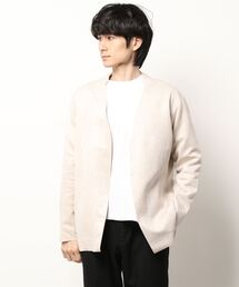 NICOLE CLUB FOR MEN | スウェード調カットオフカーディガン(カーディガン/ボレロ)