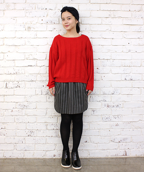 mystic(ミスティック)の「ストライプ裾ラウンドスカート(スカート・レディース・グレー/ネイビー/ブラック・2/1)」の11枚目の写真