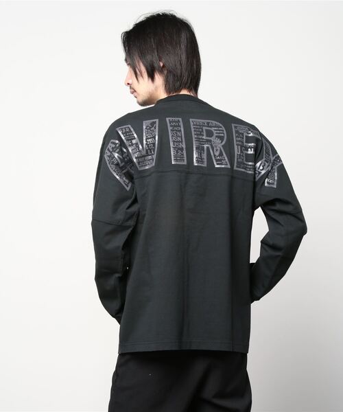 AVIREX(アヴィレックス)の「長袖 Tシャツ メガ ロゴ / LONG SLEEVE T-SHIRT MEGA LOGO / アヴィレックス / AVIREX(Tシャツ/カットソー・メンズ・パープル/ブラック/ホワイト/グリーン/サックスブルー・MEDIUM/LARGE/X-LARGE/XX-LARGE)」の3枚目の写真