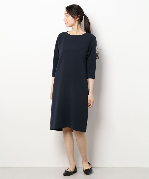 N.O.R.C by the line(ノークバイザライン)の「七分袖ワンピース(ワンピース・レディース・ネイビー・M)」の1枚目の写真
