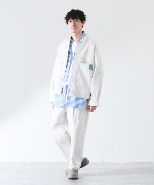 JOURNAL STANDARD relume（ジャーナルスタンダード　レリューム）の「DENIM トラッカージャケット（デニムジャケット・メンズ・ホワイト/ネイビー・MEDIUM/LARGE）」の18枚目の写真