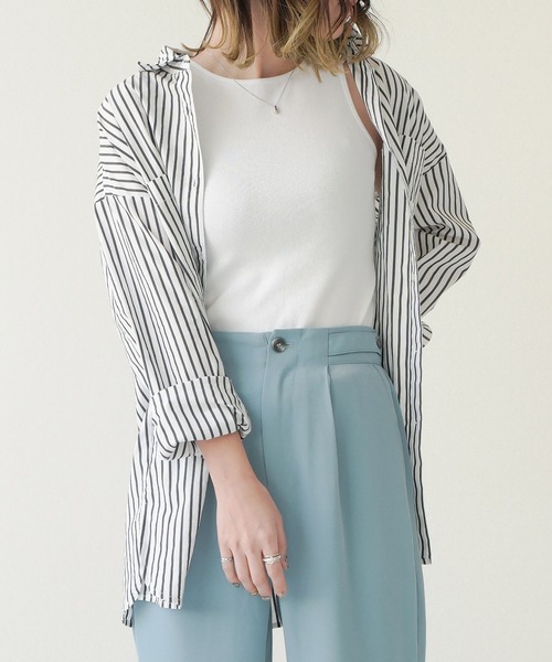 Lull（ルル）の「【Lull / ルル】アメスリリブタンク（タンクトップ・レディース・ブラック/ホワイト/ベージュ・ONESIZE）」の2枚目の写真