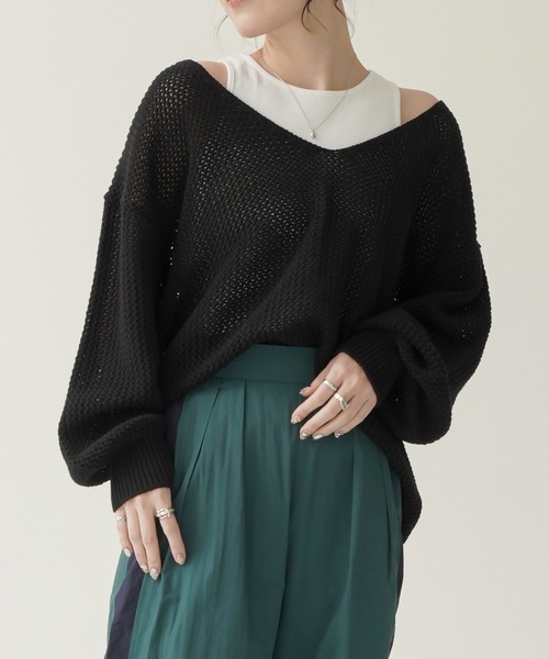 Lull（ルル）の「【Lull / ルル】アメスリリブタンク（タンクトップ・レディース・ブラック/ホワイト/ベージュ・ONESIZE）」の10枚目の写真