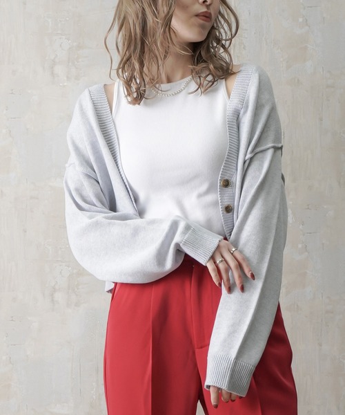 Lull（ルル）の「【Lull / ルル】アメスリリブタンク（タンクトップ・レディース・ブラック/ホワイト/ベージュ・ONESIZE）」の4枚目の写真