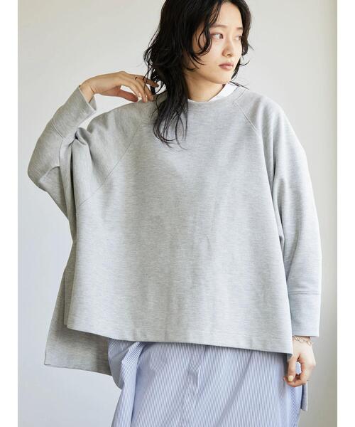 AMERICAN HOLIC（アメリカンホリック）の「ポンチョラグランポンチチュニック（Tシャツ/カットソー・レディース・アイボリー/グレー系その他・FREE）」の9枚目の写真