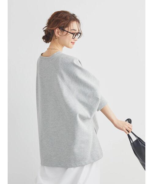AMERICAN HOLIC（アメリカンホリック）の「ポンチョラグランポンチチュニック（Tシャツ/カットソー・レディース・アイボリー/グレー系その他・FREE）」の4枚目の写真
