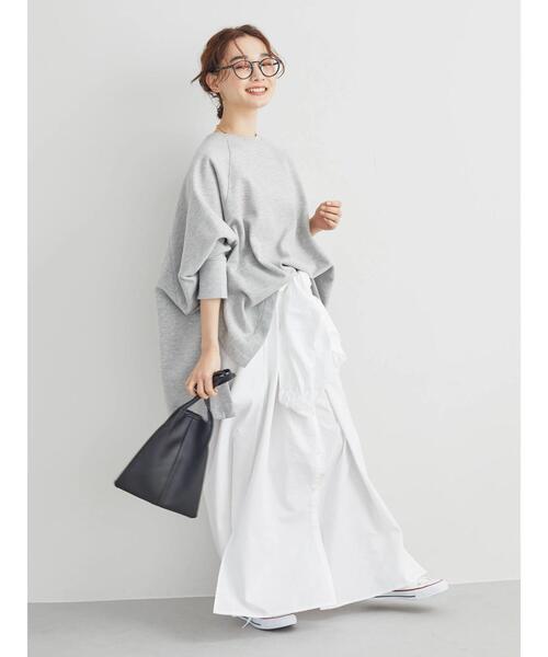 AMERICAN HOLIC（アメリカンホリック）の「ポンチョラグランポンチチュニック（Tシャツ/カットソー・レディース・アイボリー/グレー系その他・FREE）」の5枚目の写真