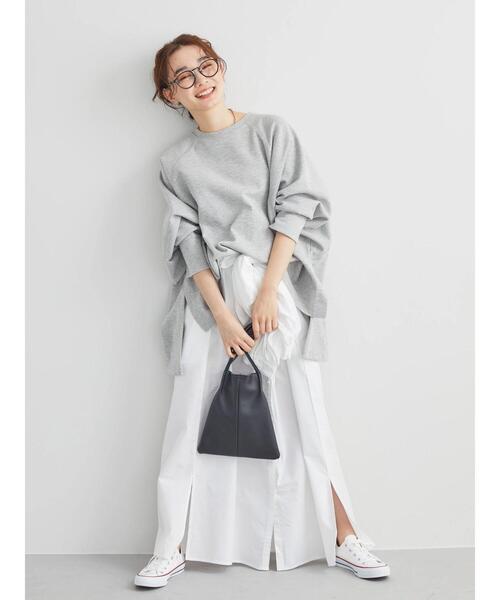 AMERICAN HOLIC（アメリカンホリック）の「ポンチョラグランポンチチュニック（Tシャツ/カットソー・レディース・アイボリー/グレー系その他・FREE）」の7枚目の写真