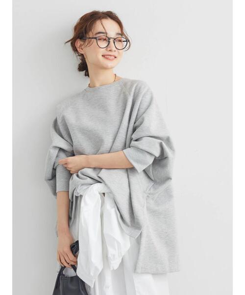 AMERICAN HOLIC（アメリカンホリック）の「ポンチョラグランポンチチュニック（Tシャツ/カットソー・レディース・アイボリー/グレー系その他・FREE）」の2枚目の写真