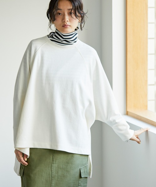 AMERICAN HOLIC（アメリカンホリック）の「ポンチョラグランポンチチュニック（Tシャツ/カットソー・レディース・アイボリー/グレー系その他・FREE）」の3枚目の写真