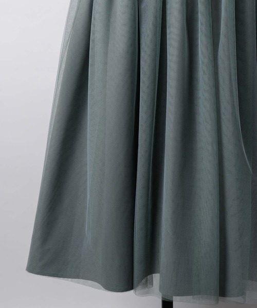 LA BELLE ETUDE チュールフレアスカート サイズFREE LA BELLE ETUDE（ラベルエチュード） フレアスカート FREE ブラウン