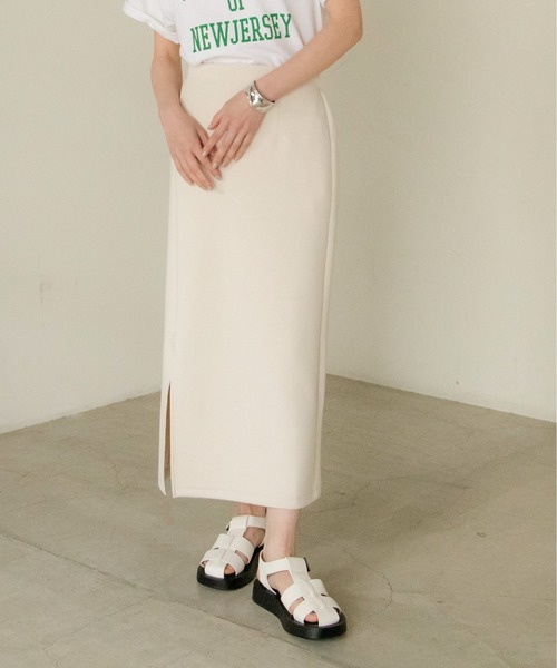 ANGIE（アンジー）の「ダンボールタイトロングスカート（スカート・レディース・ブラック/ライトグレー/イエロー・FREE）」の3枚目の写真