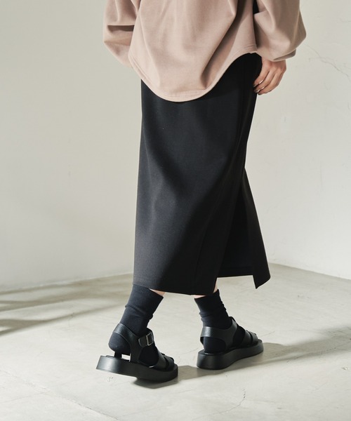 ANGIE（アンジー）の「ダンボールタイトロングスカート（スカート・レディース・ブラック/ライトグレー/イエロー・FREE）」の18枚目の写真