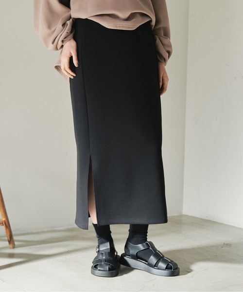ANGIE（アンジー）の「ダンボールタイトロングスカート（スカート・レディース・ブラック/ライトグレー/イエロー・FREE）」の16枚目の写真