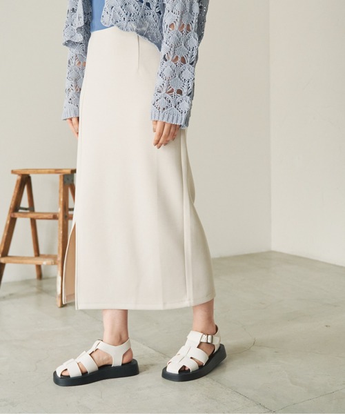 ANGIE（アンジー）の「ダンボールタイトロングスカート（スカート・レディース・ブラック/ライトグレー/イエロー・FREE）」の21枚目の写真