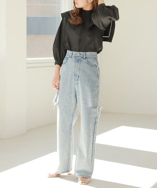 Heather(ヘザー)の「サイドダメージデニム 273180(デニムパンツ・レディース・グレー系/ブルー系・S/M)」の21枚目の写真