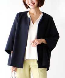【Ehre style 】 ジャケット ノーカラーショート丈コート オケージョン Ehre style ジャケット ノーカラージャケット ジャケットor