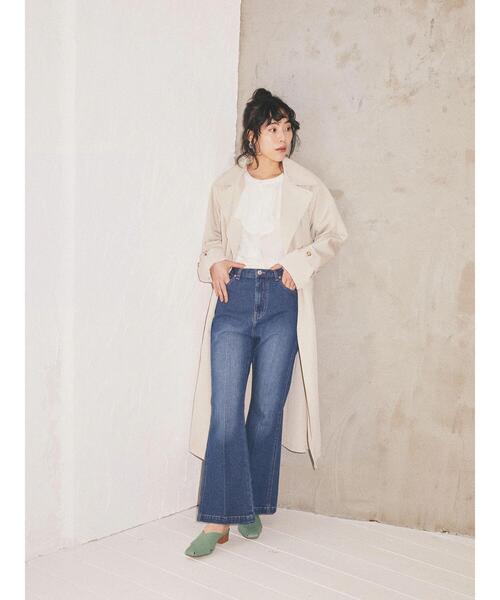 earth music&ecology（アースミュージックアンドエコロジー）の「ビッグカラートレンチコート（トレンチコート・レディース・ブルーグレー/ライトベージュ・FREE）」の20枚目の写真