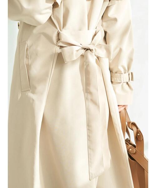 earth music&ecology（アースミュージックアンドエコロジー）の「ビッグカラートレンチコート（トレンチコート・レディース・ブルーグレー/ライトベージュ・FREE）」の17枚目の写真