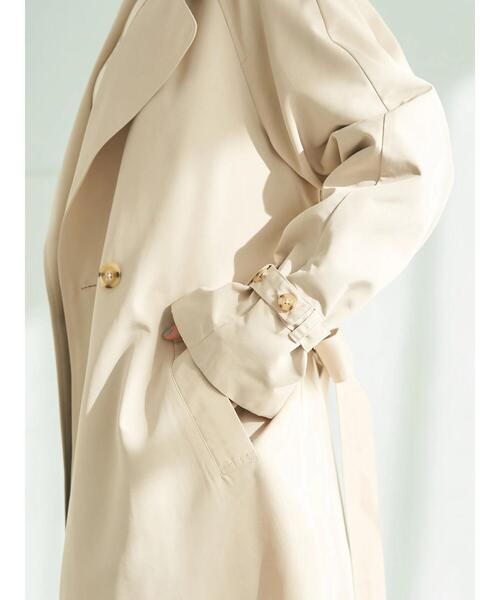 earth music&ecology（アースミュージックアンドエコロジー）の「ビッグカラートレンチコート（トレンチコート・レディース・ブルーグレー/ライトベージュ・FREE）」の16枚目の写真