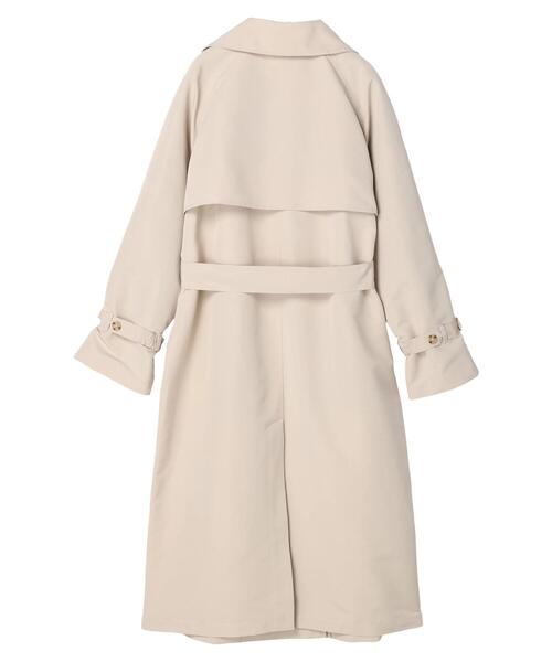 earth music&ecology（アースミュージックアンドエコロジー）の「ビッグカラートレンチコート（トレンチコート・レディース・ブルーグレー/ライトベージュ・FREE）」の14枚目の写真