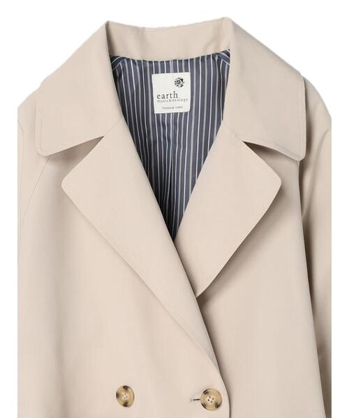 earth music&ecology（アースミュージックアンドエコロジー）の「ビッグカラートレンチコート（トレンチコート・レディース・ブルーグレー/ライトベージュ・FREE）」の13枚目の写真