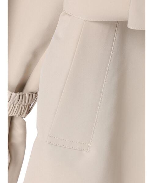 earth music&ecology（アースミュージックアンドエコロジー）の「ビッグカラートレンチコート（トレンチコート・レディース・ブルーグレー/ライトベージュ・FREE）」の6枚目の写真