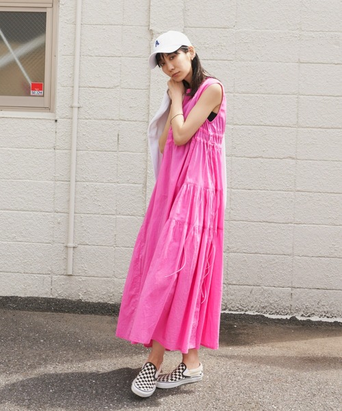 Auntie Rosa Holiday（アンティローザホリデー）の「ボイルサイドティアードワンピース（ワンピース・レディース・ピンク/ブルー/ブラック・FREE）」の7枚目の写真