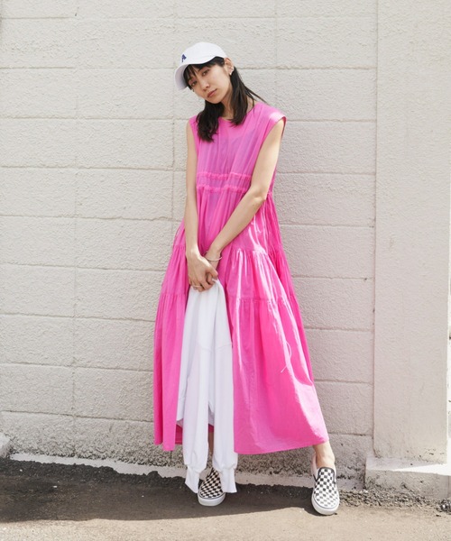 Auntie Rosa Holiday（アンティローザホリデー）の「ボイルサイドティアードワンピース（ワンピース・レディース・ピンク/ブルー/ブラック・FREE）」の13枚目の写真