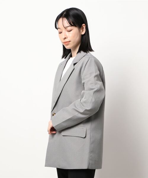 sango（sango）の「チェックベーシックテーラードジャケット（テーラードジャケット・レディース・ブラウン/グレー/グリーン・FREE）」の15枚目の写真