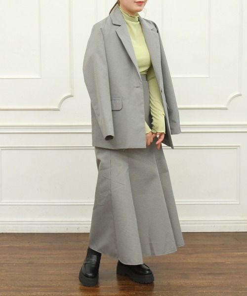 sango（sango）の「チェックベーシックテーラードジャケット（テーラードジャケット・レディース・ブラウン/グレー/グリーン・FREE）」の13枚目の写真