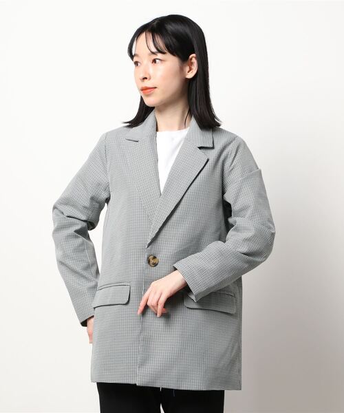 sango（sango）の「チェックベーシックテーラードジャケット（テーラードジャケット・レディース・ブラウン/グレー/グリーン・FREE）」の16枚目の写真