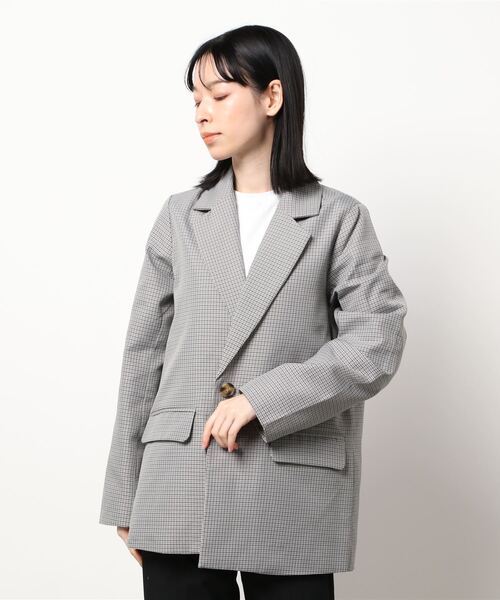 sango（sango）の「チェックベーシックテーラードジャケット（テーラードジャケット・レディース・ブラウン/グレー/グリーン・FREE）」の21枚目の写真