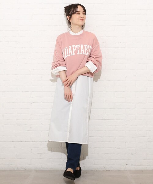 Cutie Blonde（キューティーブロンド）の「◆【S-L】コンパクト丈のミニ裏起毛スウェット（スウェット・レディース・オフホワイト/ライトグレー/ピンク系・01/02/03）」の20枚目の写真