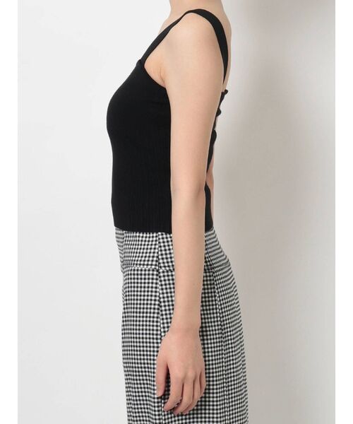 MERCURYDUO(マーキュリーデュオ)の「カップ付インナーニットキャミ(キャミソール・レディース・オフホワイト/ブラック・FREE)」の7枚目の写真