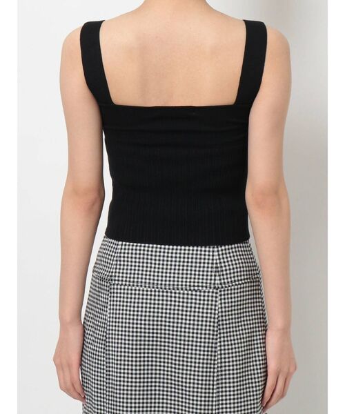 MERCURYDUO(マーキュリーデュオ)の「カップ付インナーニットキャミ(キャミソール・レディース・オフホワイト/ブラック・FREE)」の8枚目の写真