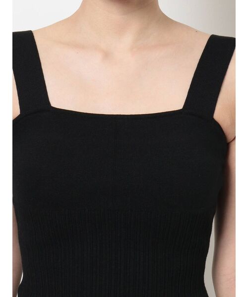 MERCURYDUO(マーキュリーデュオ)の「カップ付インナーニットキャミ(キャミソール・レディース・オフホワイト/ブラック・FREE)」の9枚目の写真