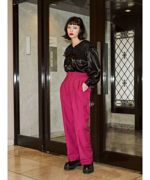 jouetie（ジュエティ）の「ボリュームレースカラーブラウス（シャツ/ブラウス・レディース・ブルー/アイボリー/ブラック・MEDIUM）」の7枚目の写真