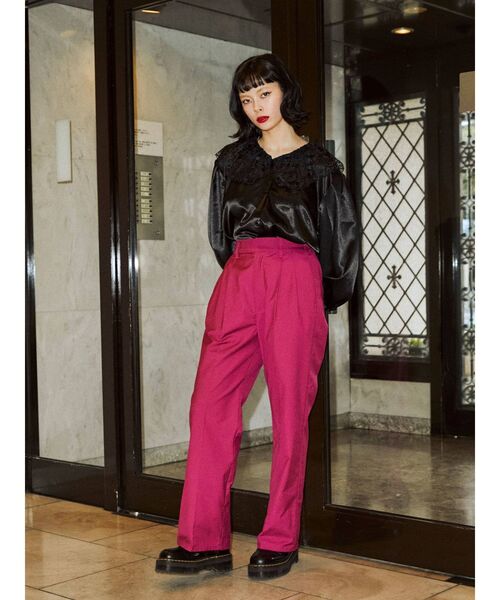 jouetie（ジュエティ）の「ボリュームレースカラーブラウス（シャツ/ブラウス・レディース・ブルー/アイボリー/ブラック・MEDIUM）」の8枚目の写真