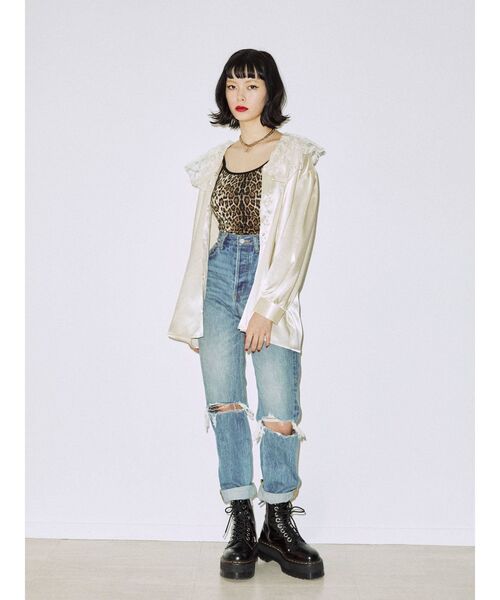 jouetie（ジュエティ）の「ボリュームレースカラーブラウス（シャツ/ブラウス・レディース・ブルー/アイボリー/ブラック・MEDIUM）」の18枚目の写真